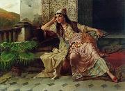 Arab or Arabic people and life. Orientalism oil paintings 614